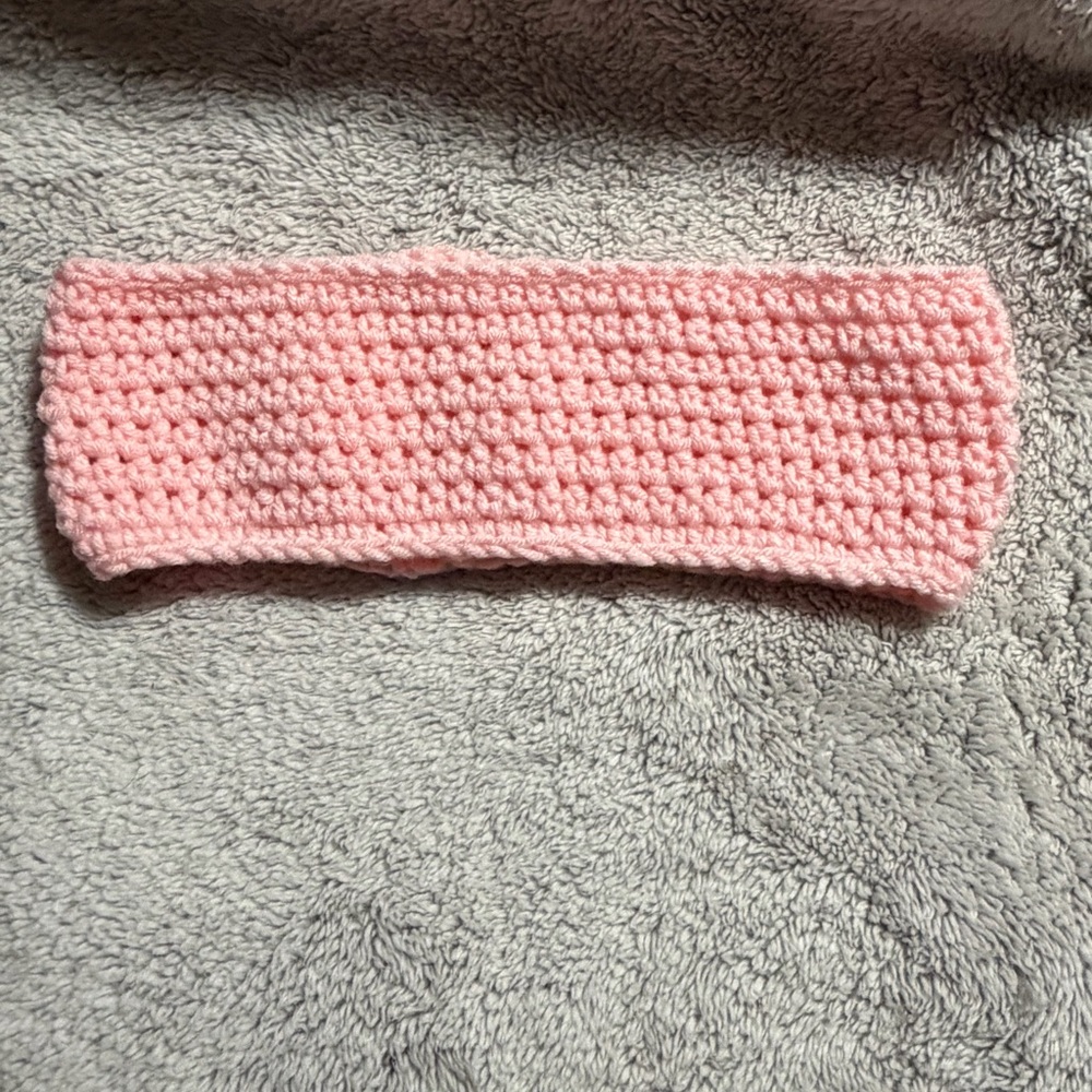 Pink Crochet Headband/Ear Warmer